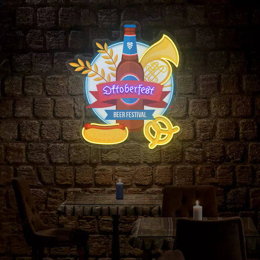 Oktoberfest Bavarian Beer Fest Neon Sign