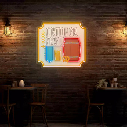 Oktoberfest Barrel Neon Sign