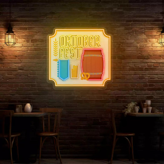 Oktoberfest Barrel Neon Sign