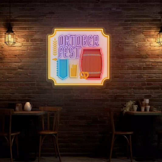 Oktoberfest Barrel Neon Sign