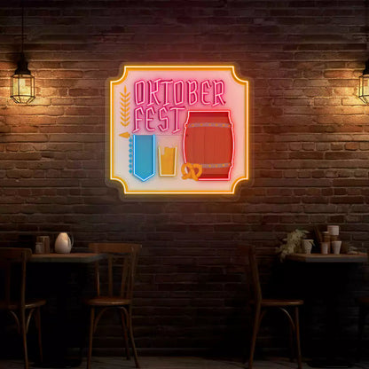 Oktoberfest Barrel Neon Sign