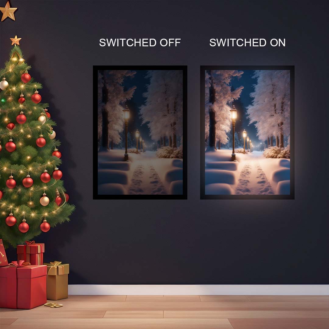 Aesthetic Winter Scenery Illuminated Sign
