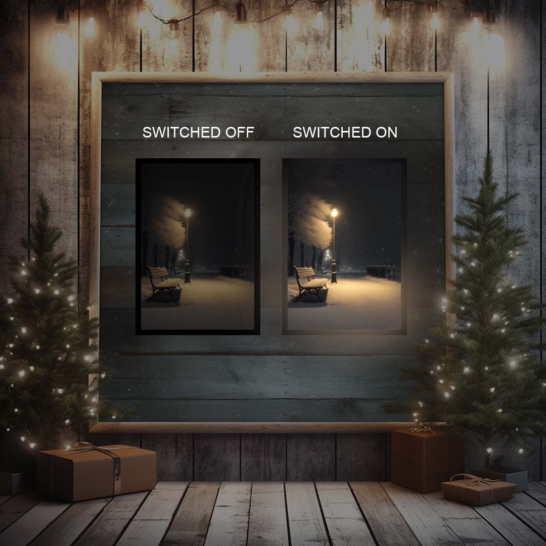 Aesthetic Winter Scenery Illuminated Sign