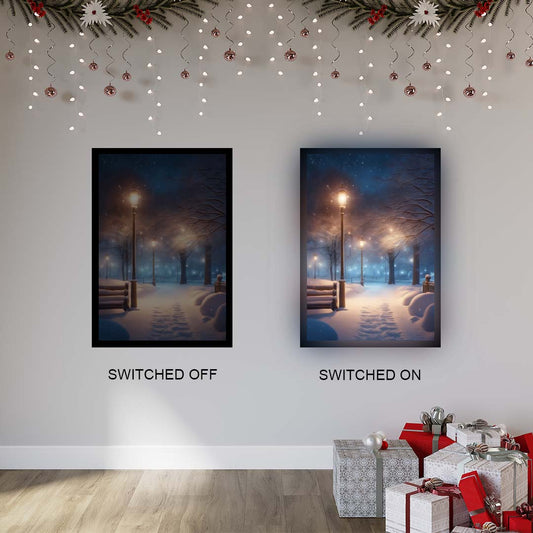 Aesthetic Winter Scenery Illuminated Sign