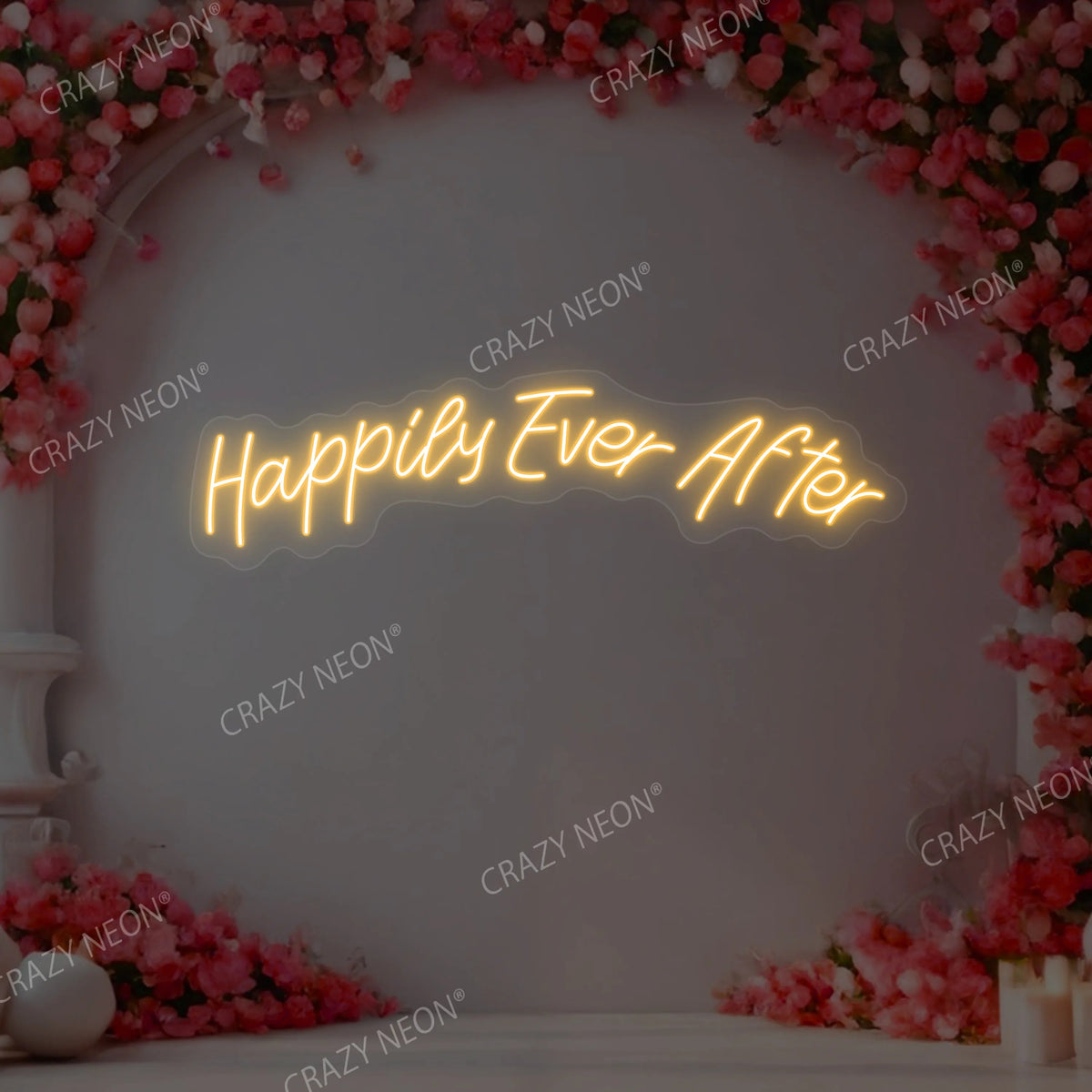 Happily Ever After Wedding Neon Sign