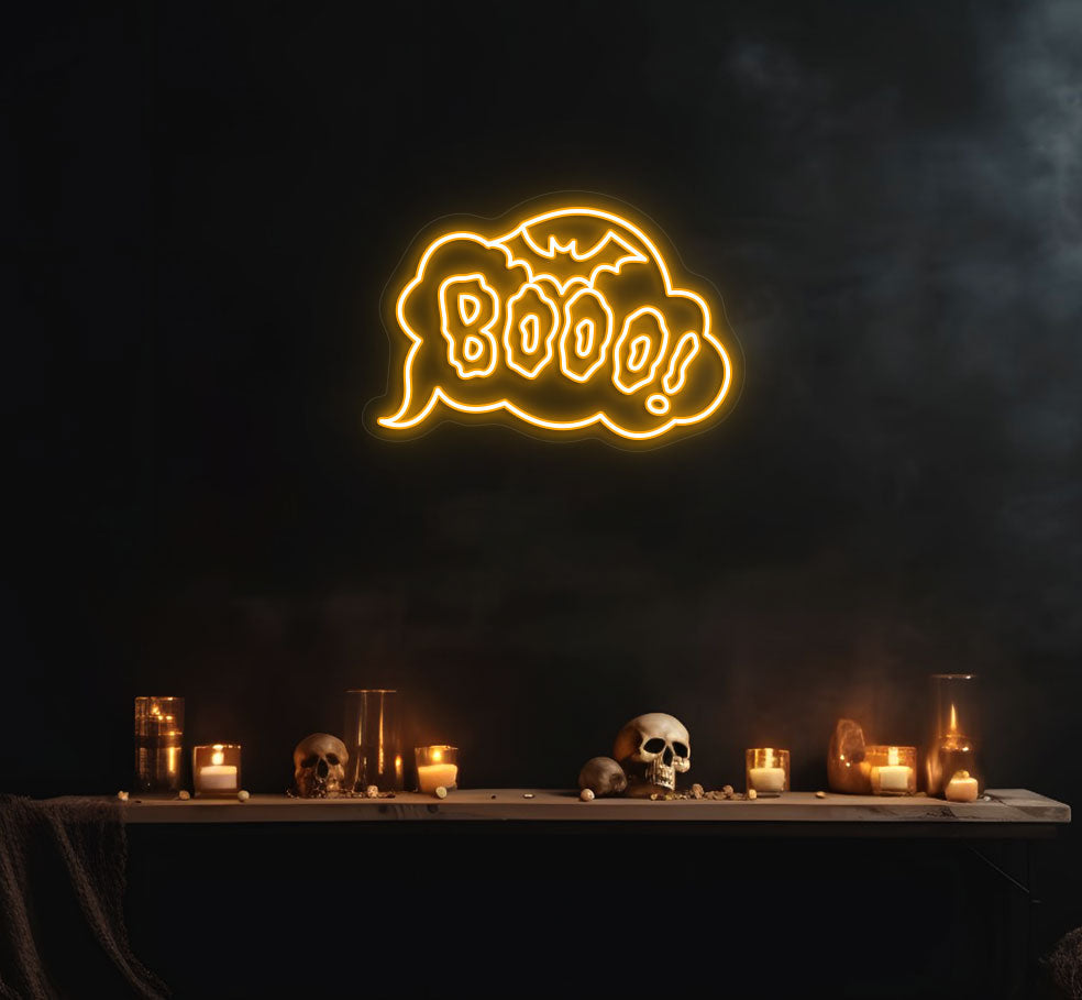 Spooky Booo Neon Sign