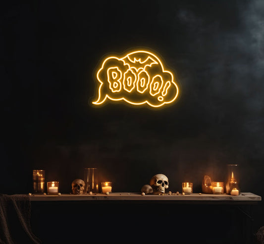 Spooky Booo Neon Sign