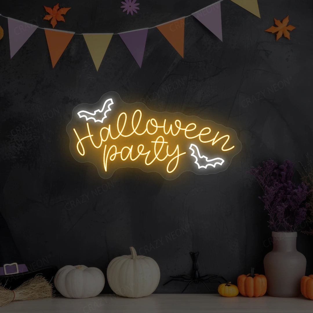 Halloween Party Neon Sign