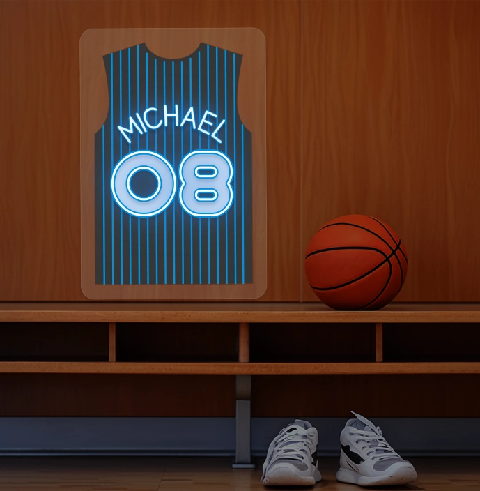 Personalized ORL Jersey Basketball Neon Artwork Sign