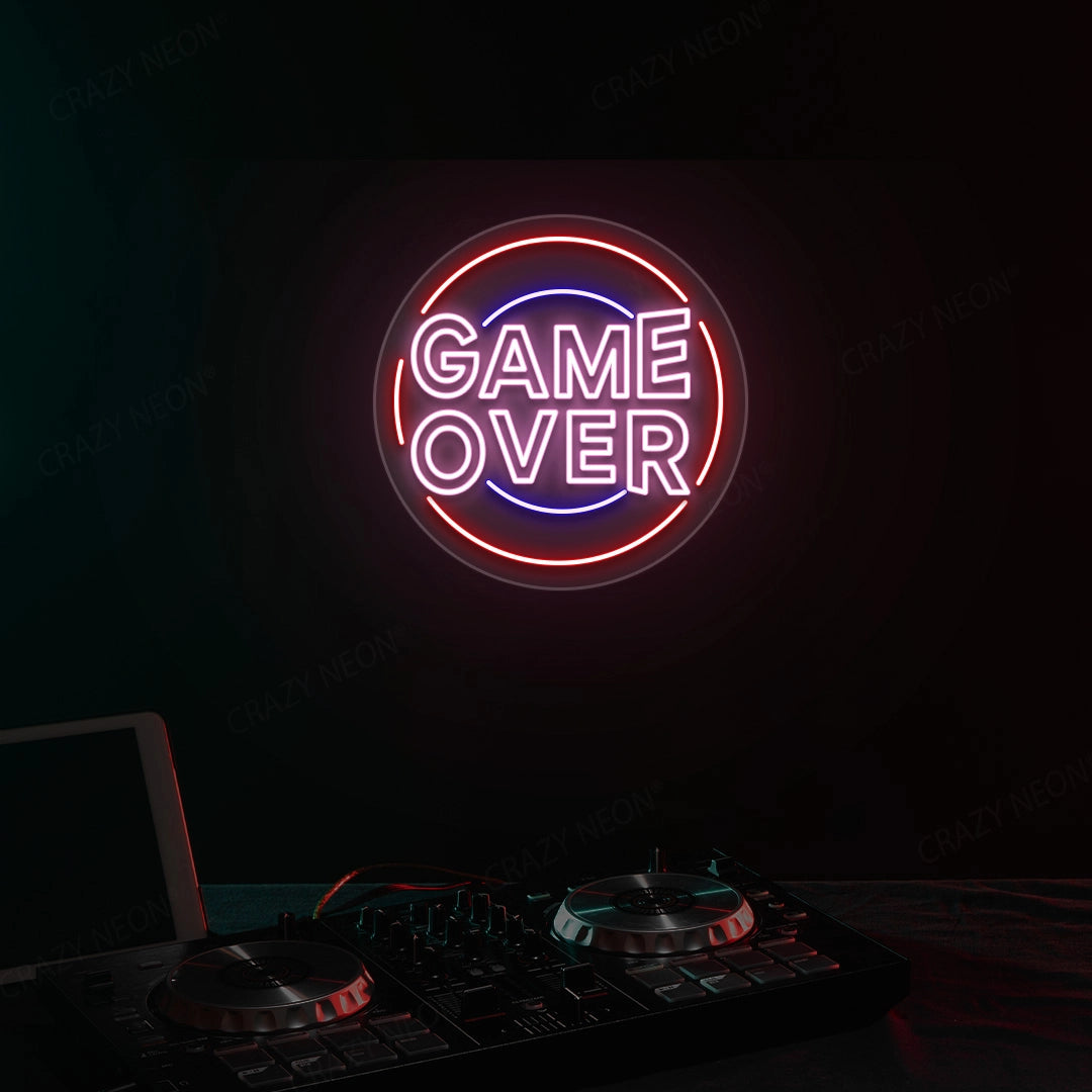 Cool Game Over Neon Sign