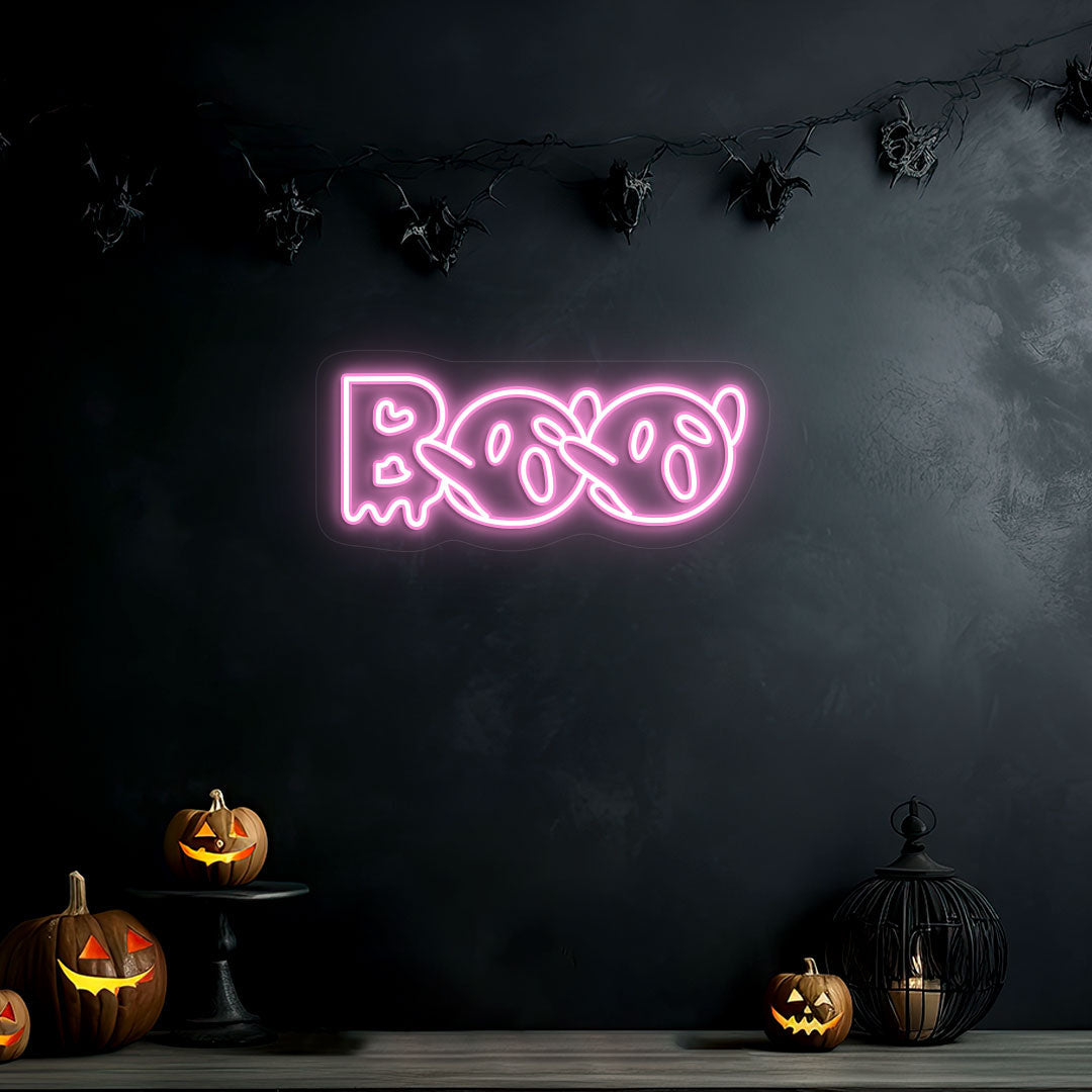 Boo With Ghouls Neon Sign