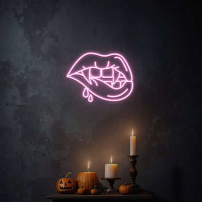 Vampire Lips Neon Sign