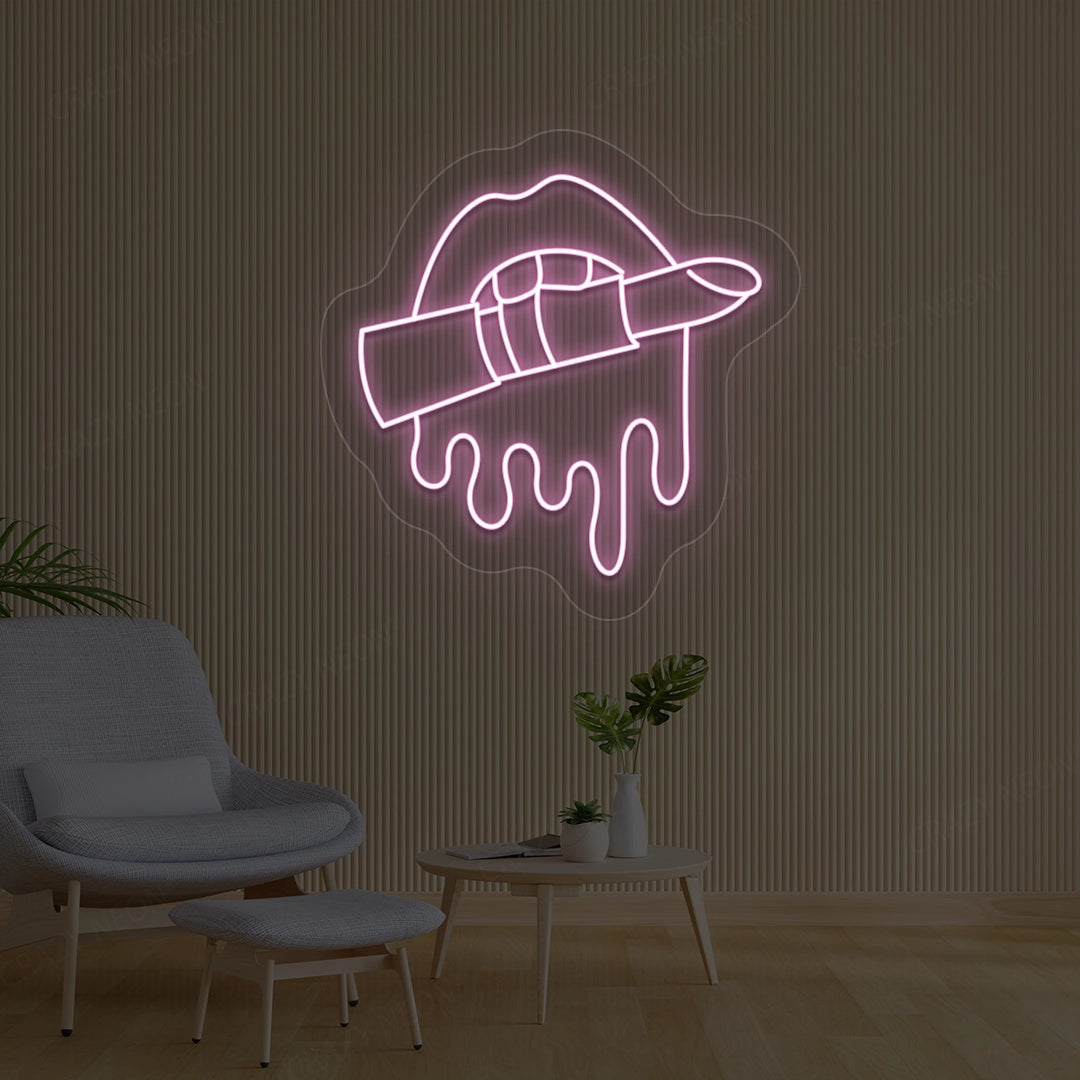 Lipstick Makeup Artist Neon Sign