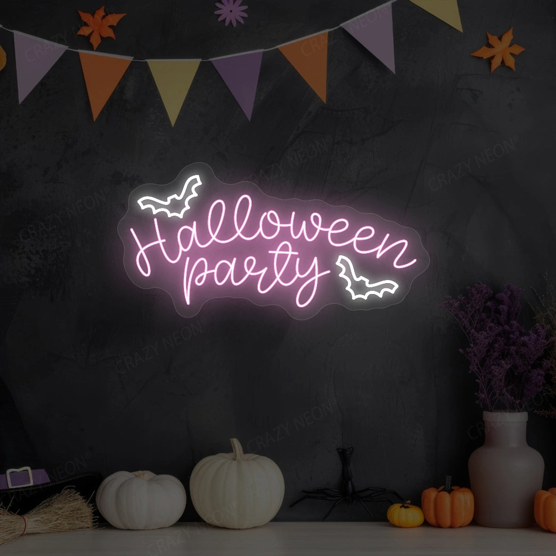 Halloween Party Neon Sign