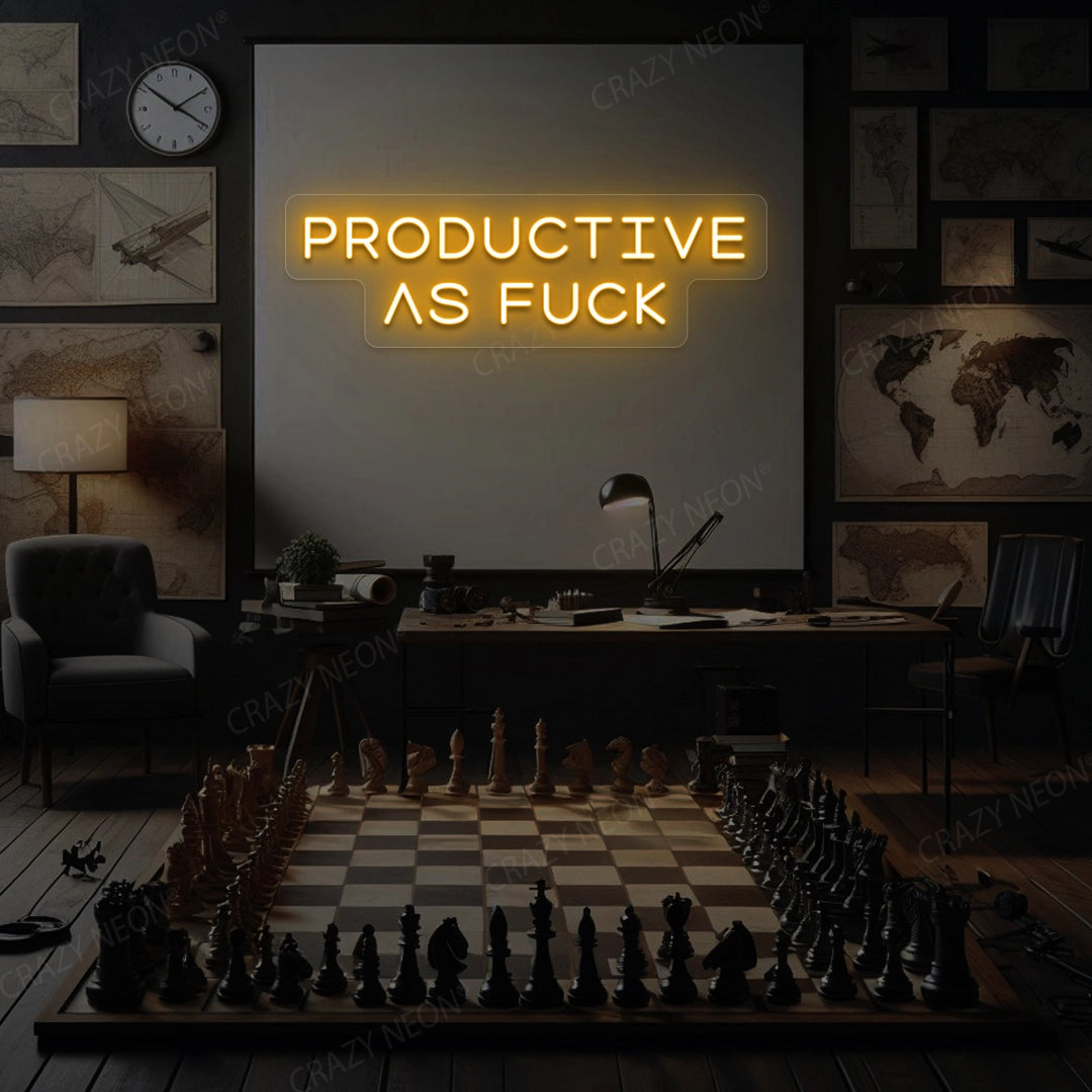 PRODUCTIVE AS F*CK LED Neon Sign