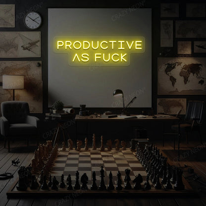 PRODUCTIVE AS F*CK LED Neon Sign