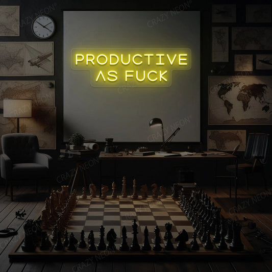 PRODUCTIVE AS F*CK LED Neon Sign