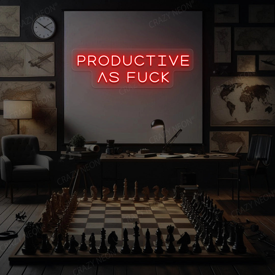 PRODUCTIVE AS F*CK LED Neon Sign