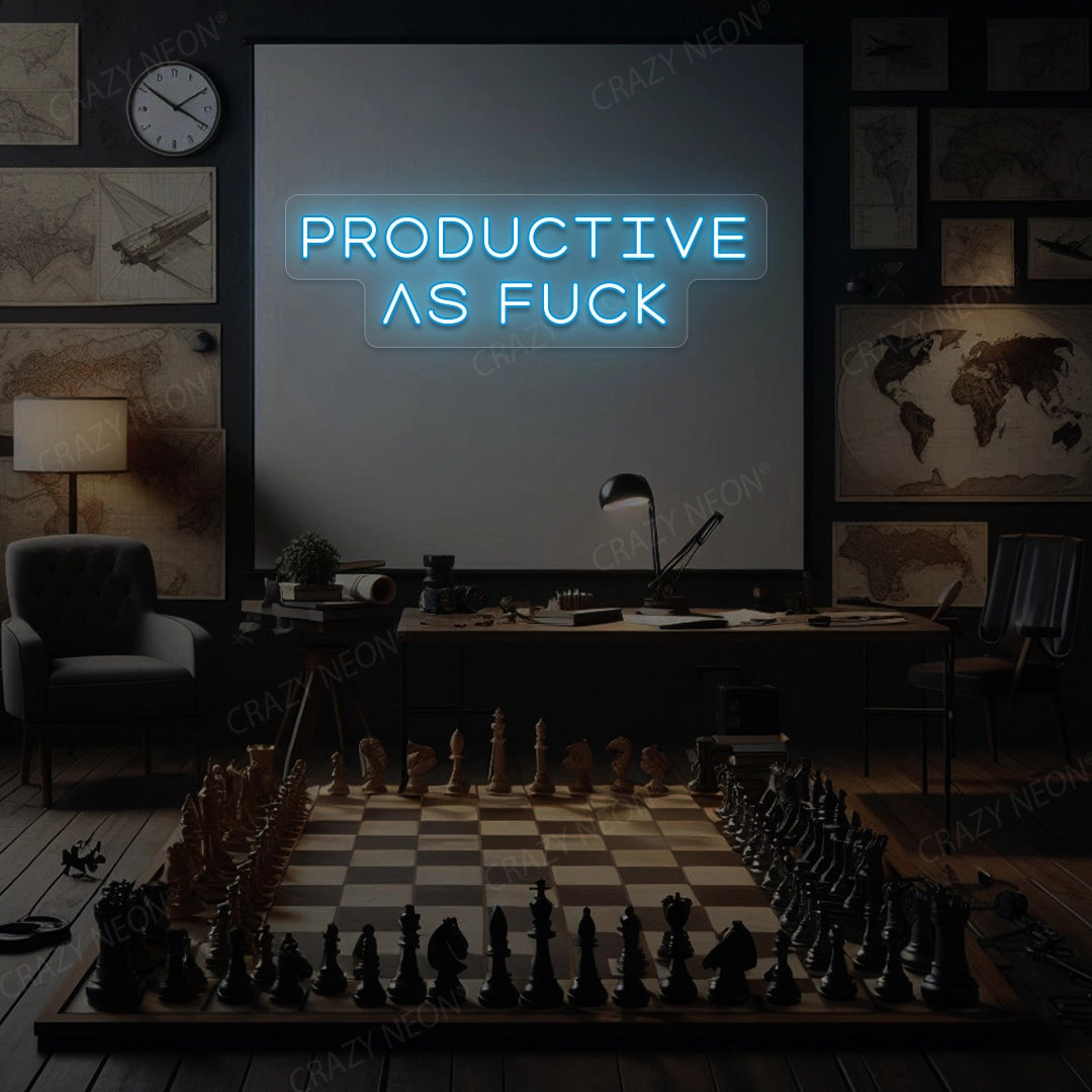 PRODUCTIVE AS F*CK LED Neon Sign