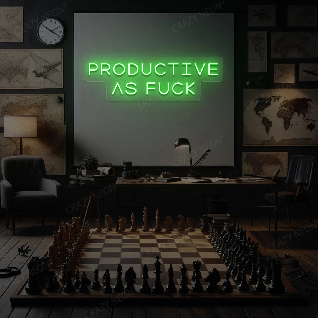 PRODUCTIVE AS F*CK LED Neon Sign