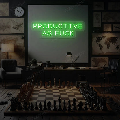 PRODUCTIVE AS F*CK LED Neon Sign