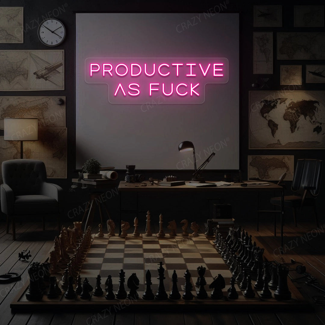 PRODUCTIVE AS F*CK LED Neon Sign