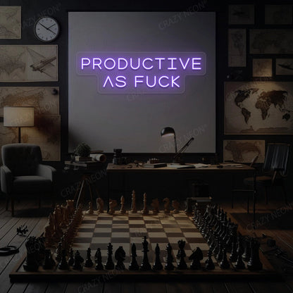 PRODUCTIVE AS F*CK LED Neon Sign