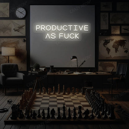 PRODUCTIVE AS F*CK LED Neon Sign