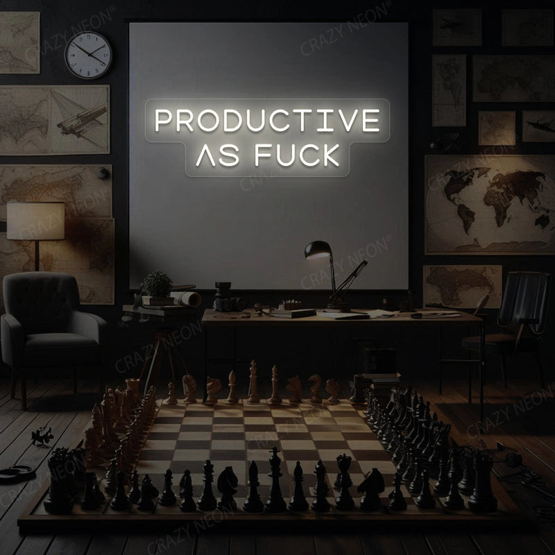 PRODUCTIVE AS F*CK LED Neon Sign