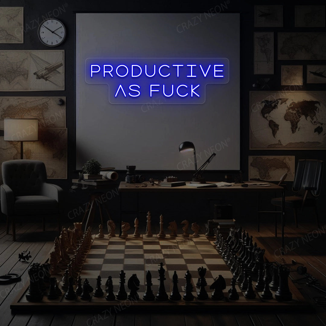 PRODUCTIVE AS F*CK LED Neon Sign