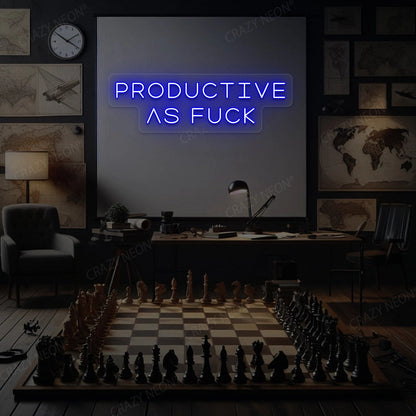 PRODUCTIVE AS F*CK LED Neon Sign