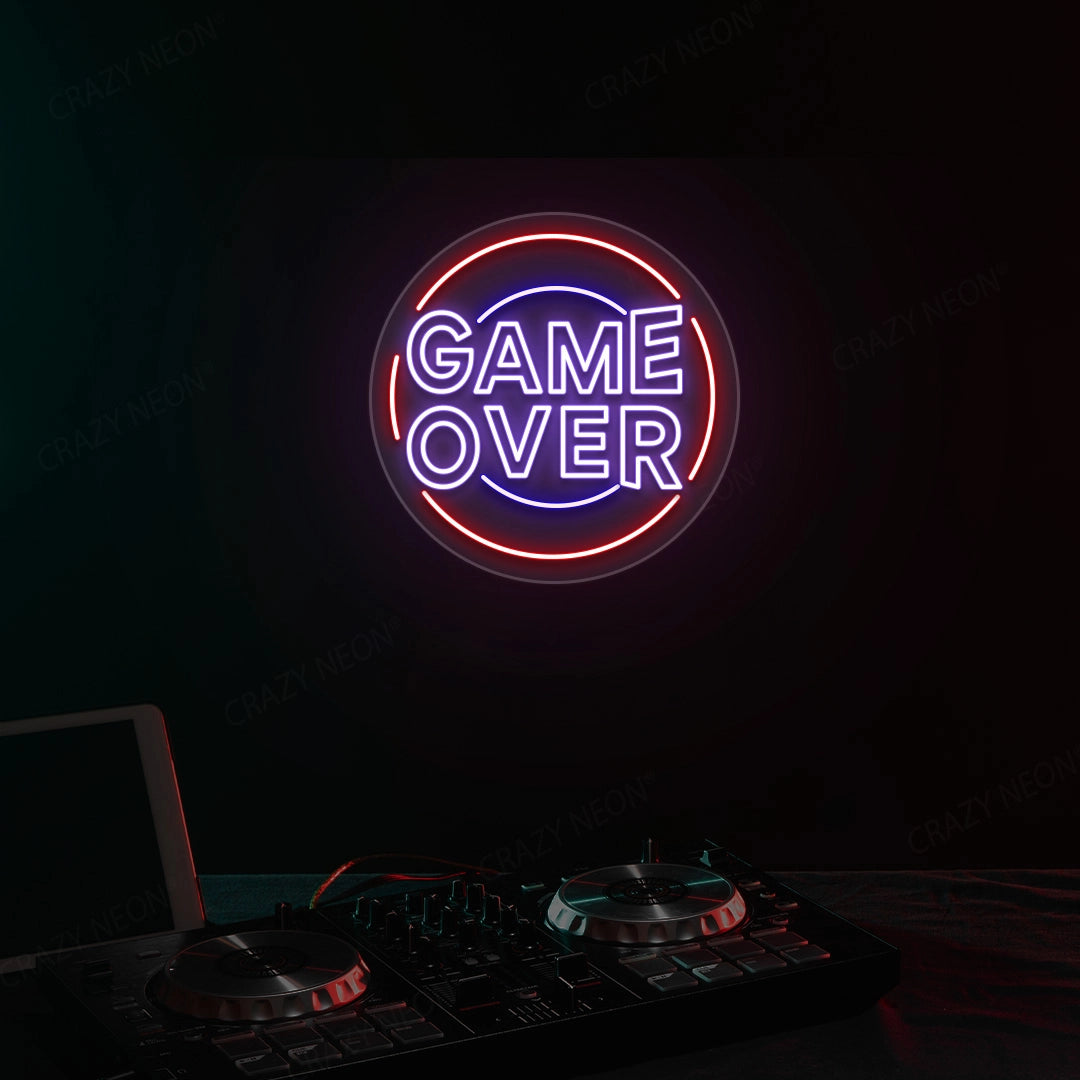 Cool Game Over Neon Sign