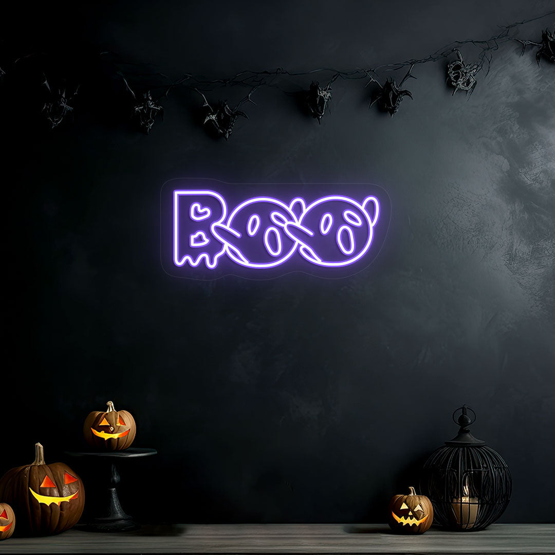 Boo With Ghouls Neon Sign