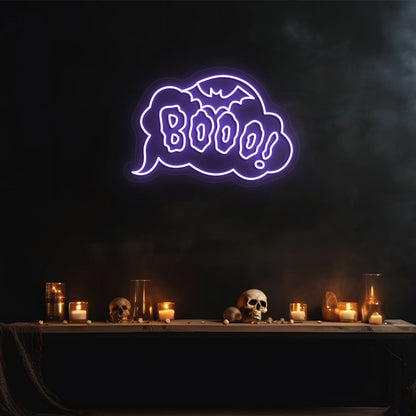 Spooky Booo Neon Sign