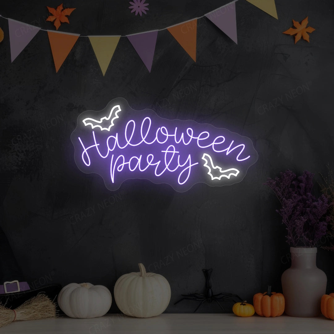Halloween Party Neon Sign