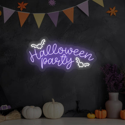 Halloween Party Neon Sign