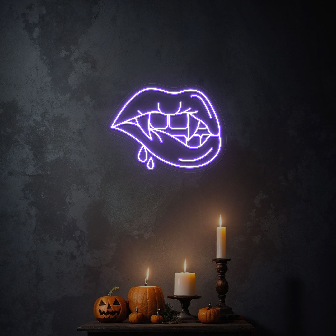 Vampire Lips Neon Sign