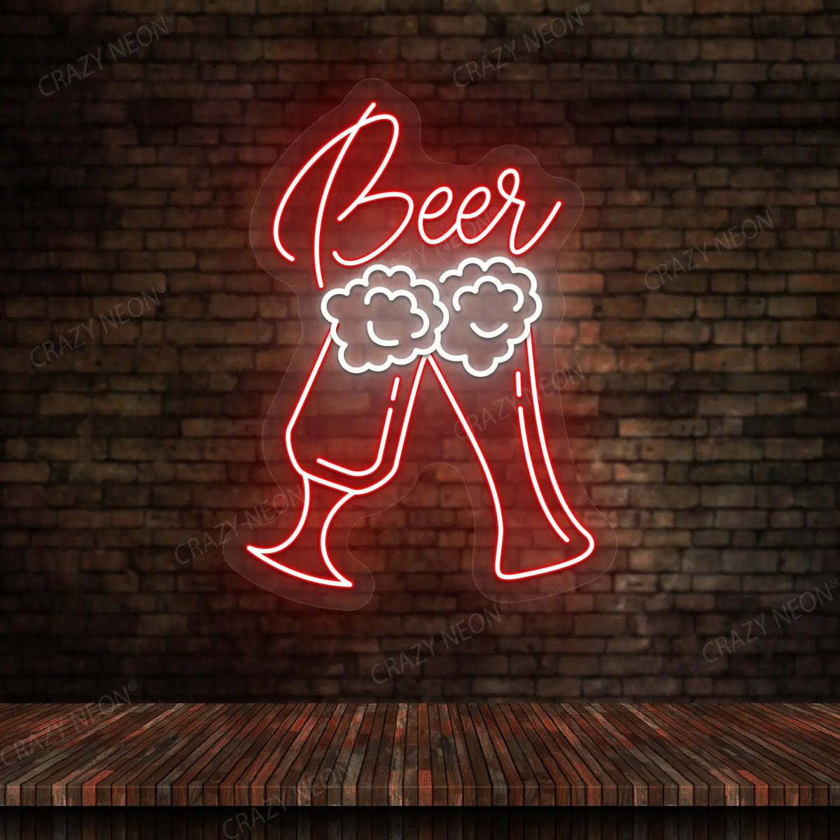 Beer Glass Bar Neon Sign - Multicolor