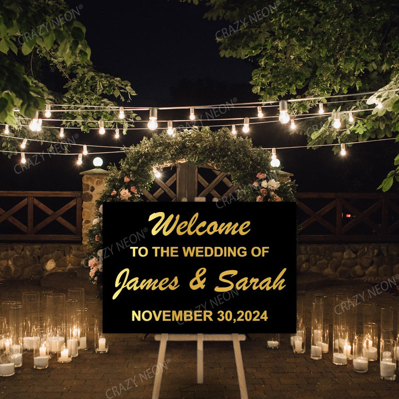 Personalized Wedding Welcome Sign