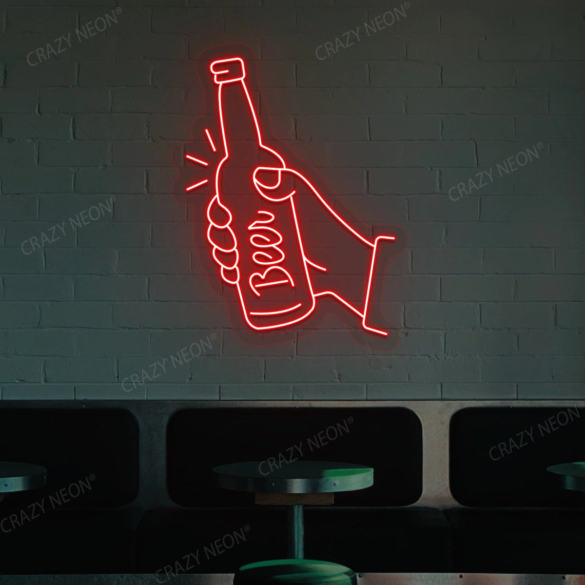 Beer in Hand Neon Sign