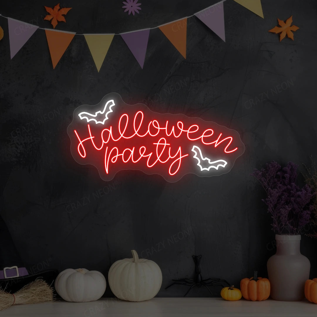 Halloween Party Neon Sign