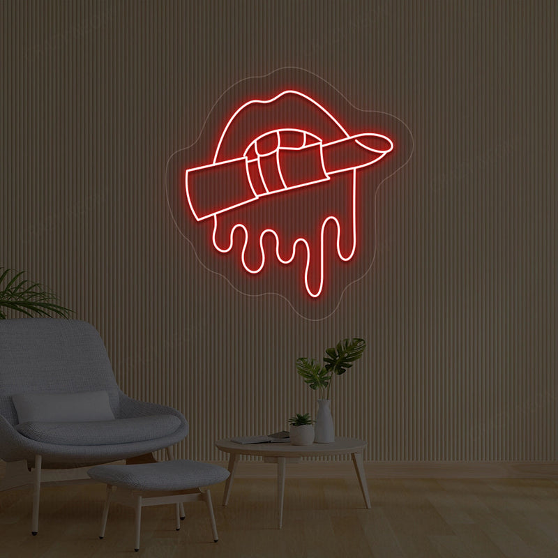 Lipstick Makeup Artist Neon Sign