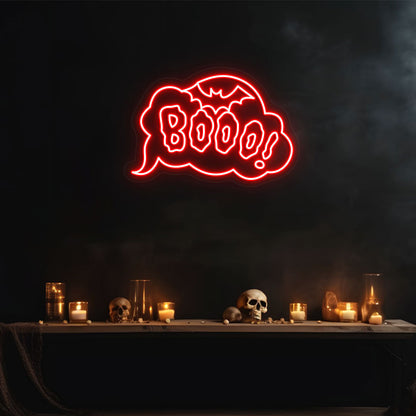 Spooky Booo Neon Sign
