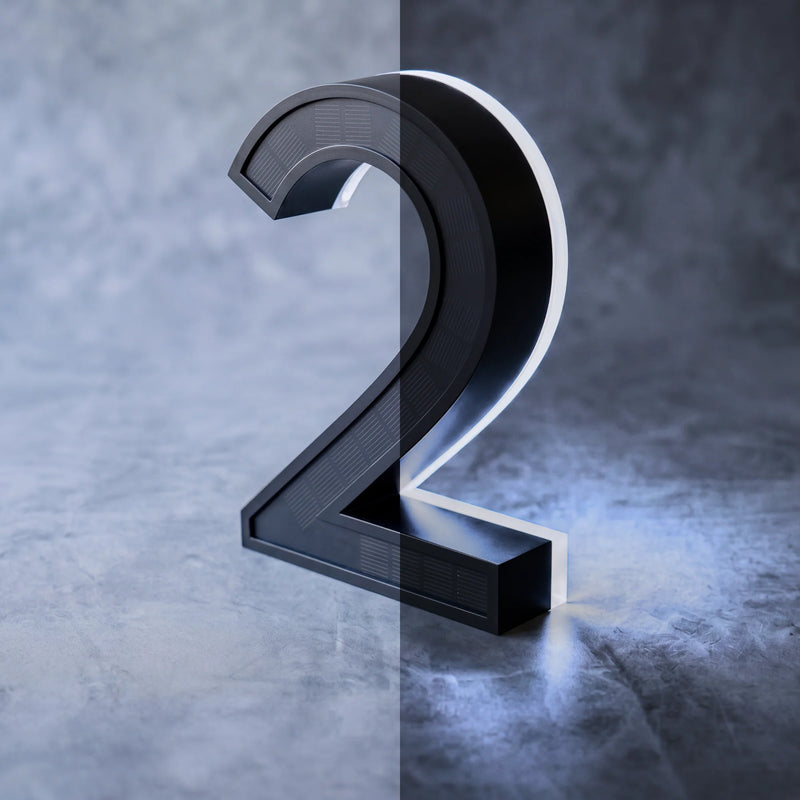 Solar House Number Light – Self-Charging, No Wiring