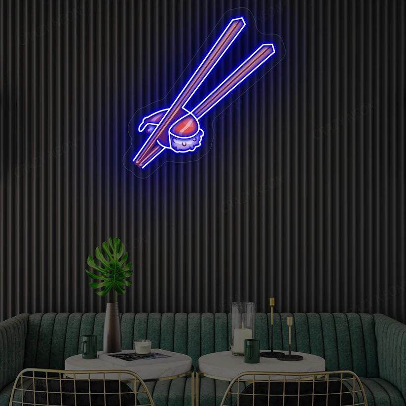 Sushi with Chopsticks Led Neon Artwork Sign