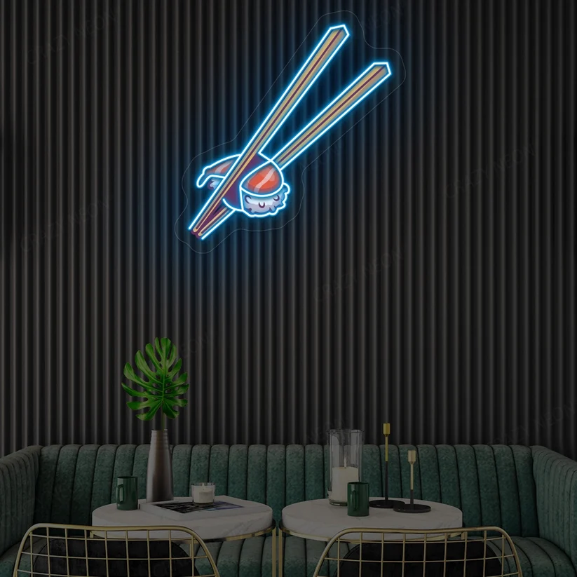Sushi with Chopsticks Led Neon Artwork Sign
