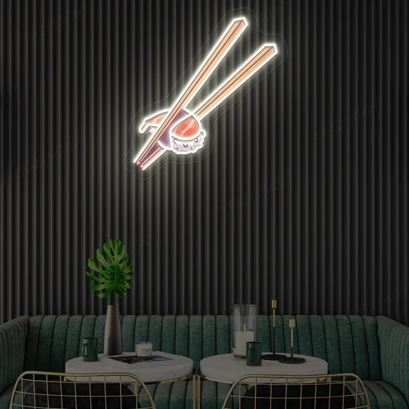 Sushi with Chopsticks Led Neon Artwork Sign