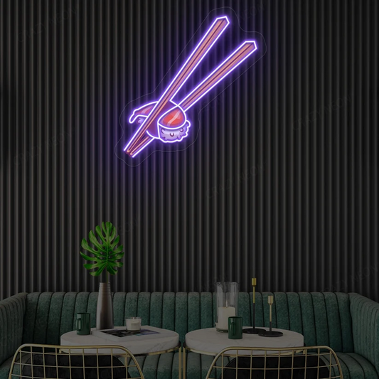 Sushi with Chopsticks Led Neon Artwork Sign