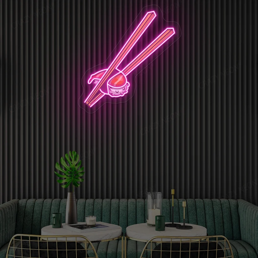 Sushi with Chopsticks Led Neon Artwork Sign