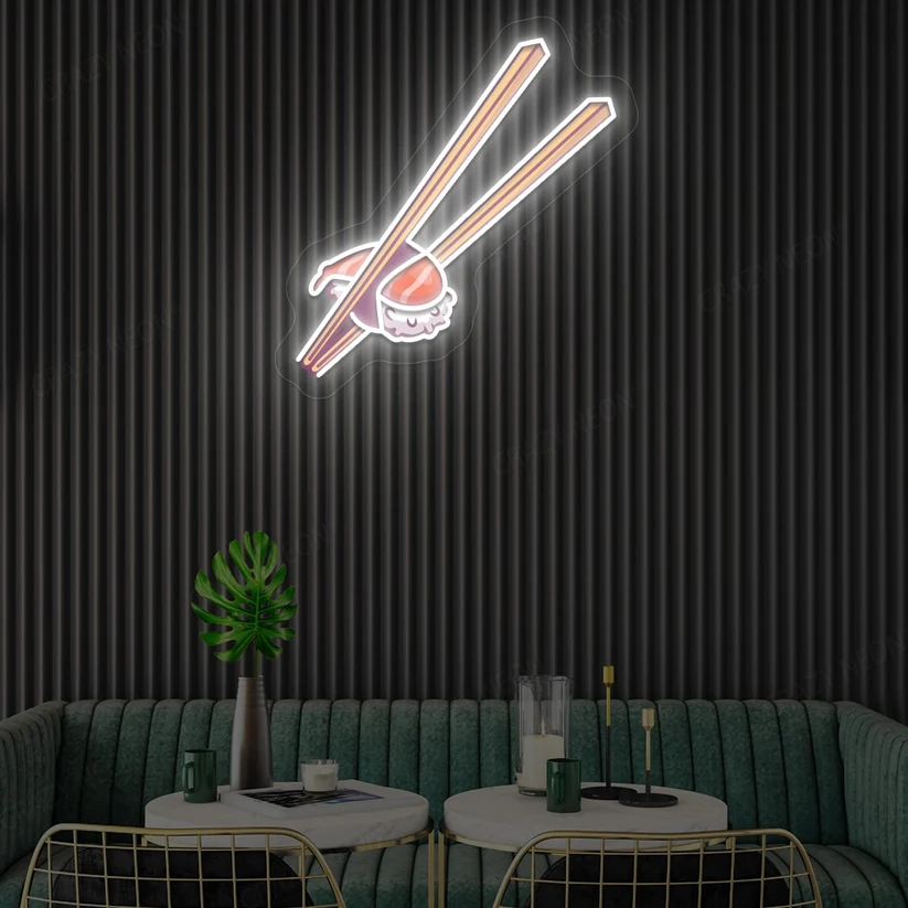 Sushi with Chopsticks Led Neon Artwork Sign